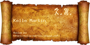 Kelle Martin névjegykártya